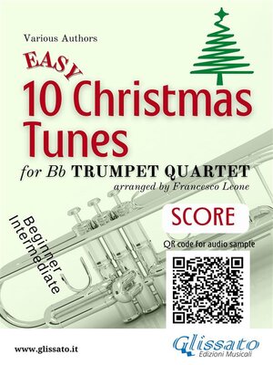 cover image of Bb Trumpet Quartet Score "10 Easy Christmas Tunes"
